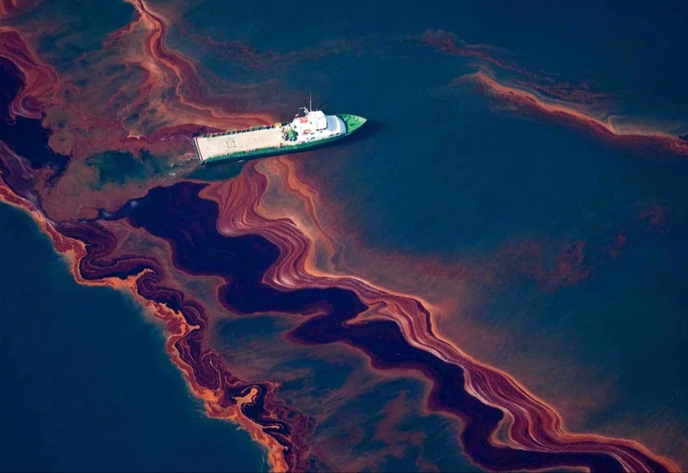 How could the oil spill off the UAE coast affect desalination plants?